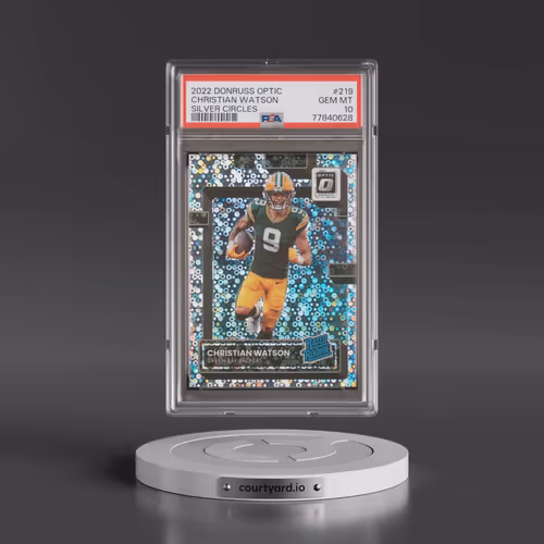 2022 Panini Donruss Optic #219 Christian Watson - Silver Circles (PSA 10 GEM MINT)