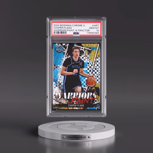 2024 Bowman Chrome University Warriors of the Paint #WP7 Cooper Flagg - X-Fractor (PSA 10 GEM MINT)