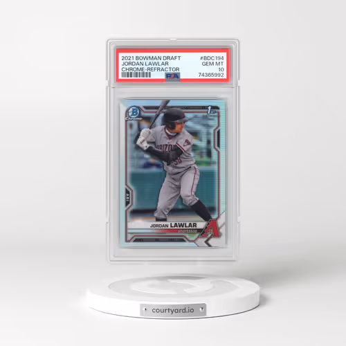 2021 Bowman Draft #BDC194 Jordan Lawlar - Chrome-Refractor (PSA 10 GEM MINT)
