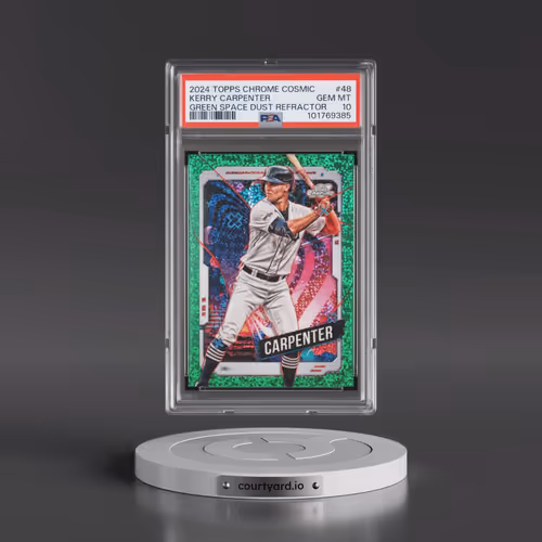 2024 Topps Chrome Cosmic #48 Kerry Carpenter - Green Space Dust Refractor (PSA 10 GEM MINT)