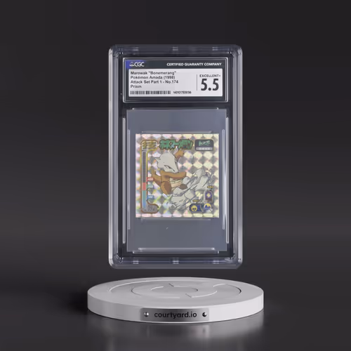 1998 Seal Retsuden Technique (1998 Amada)(1st Gen.) #174 Marowak - Bonemerang - Prism (CGC 5.5 EX+)