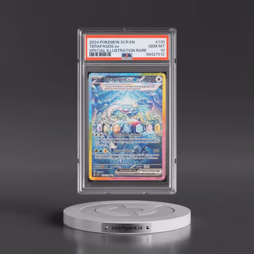 2024 Pokémon Scr EN-Stellar Crown #170 Terapagos EX - Holo Special Illustration Rare (PSA 10 GEM MIN