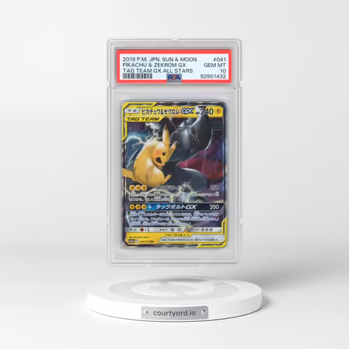 2019 Pokémon Sun & Moon Tag Team GX All Stars #041 Pikachu & Zekrom GX - Holo (PSA 10 GEM MINT)