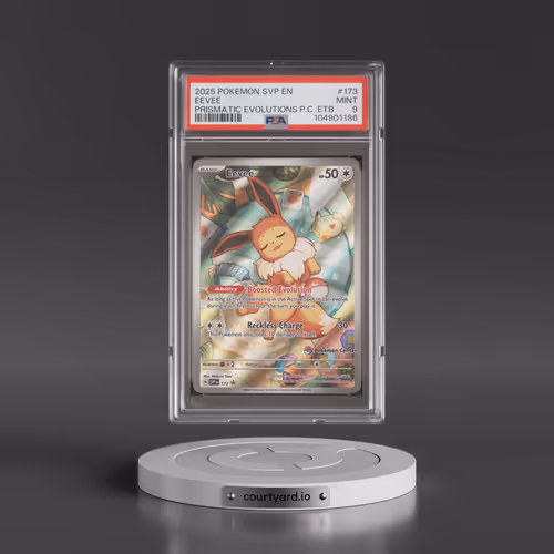 2025 Pokémon Svp EN-SV Black Star Promo #173 Eevee - Prismatic Evolutions Pokemon Center Elite Train