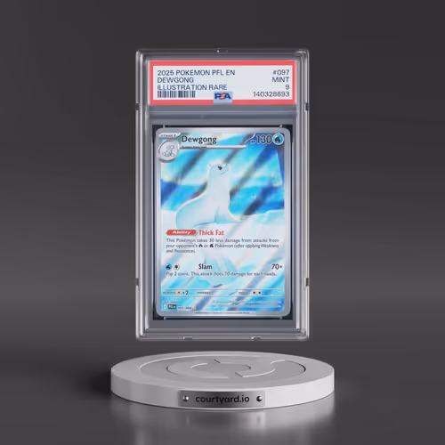 2025 Pokémon Pfl EN-Phantasmal Flames #097 Dewgong - Illustration Rare (PSA 9 MINT)