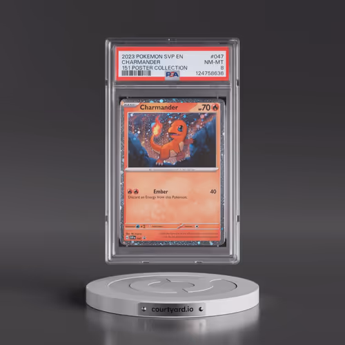 2023 Pokémon Svp EN-SV Black Star Promo #047 Charmander - 151 Poster Collection (PSA 8 NM-MT)