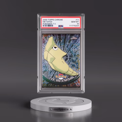 2000 Topps Chrome Pokémon T.V. #11 Metapod (PSA 10 GEM MINT)