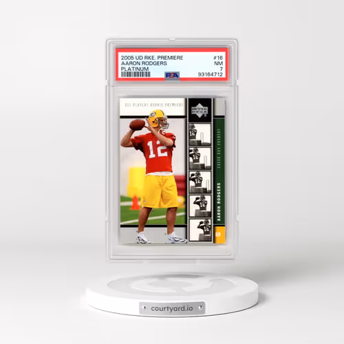 2005 Upper Deck Rookie Premiere #16 Aaron Rodgers - Platinum (PSA 7 NM)