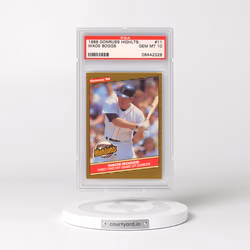 1986 Donruss Highlights #11 Wade Boggs (PSA 10 GEM MINT)