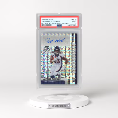 2021 Panini Mosaic Rookie Autographs Mosaic #RA15 Javonte Williams (PSA 9 MINT)