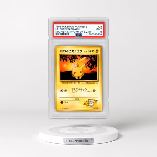 1998 Pokémon Kuchiba City Gym Deck #25 LT. Surge's Pikachu - LV.10 (PSA 9 MINT)