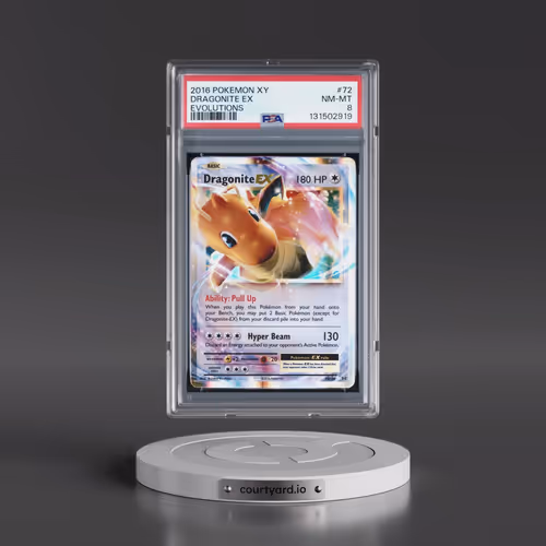 2016 Pokémon XY Evolutions #72 Dragonite EX - Holo (PSA 8 NM-MT)