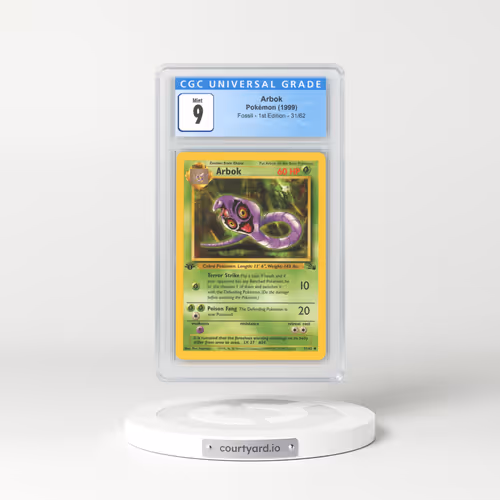 1999 Fossil #31 Arbok - 1st Edition (CGC 9 MINT)