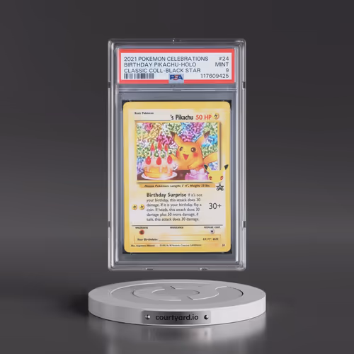 2021 Pokémon Celebrations Classic Collection #24 Birthday Pikachu - Holo (PSA 9 MINT)