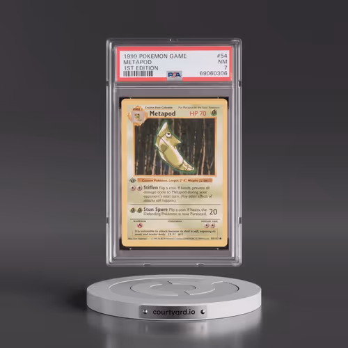 1999 Pokémon Game #54 Metapod - 1st Edition (PSA 7 NM)