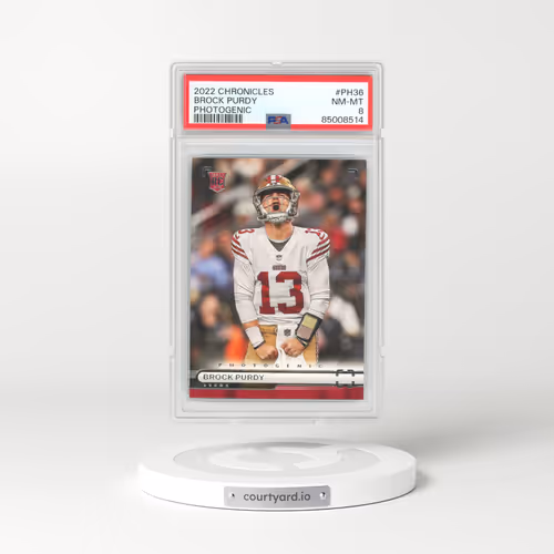 2022 Panini Chronicles Photogenic #PH36 Brock Purdy (PSA 8 NM-MT)