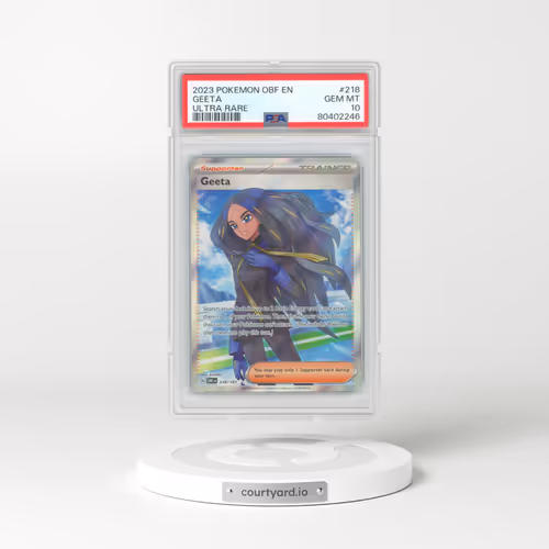 2023 Pokémon Obf EN-Obsidian Flames #218 Geeta - Ultra Rare (PSA 10 GEM MINT)