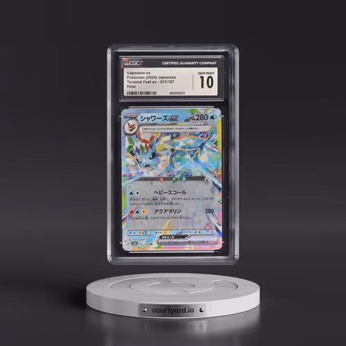 2024 Pokémon Sv8a-Terastal Fest EX #031 Vaporeon EX - Holo (CGC 10 GEM MINT)