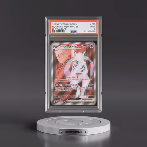 2025 Pokémon Dri EN-Destined Rivals #213 Team Rocket's Mewtwo EX - Holo Ultra Rare (PSA 9 MINT)