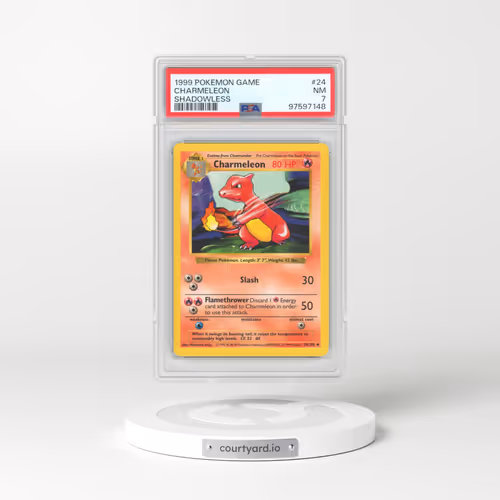 1999 Pokémon Game #24 Charmeleon - Shadowless (PSA 7 NM)