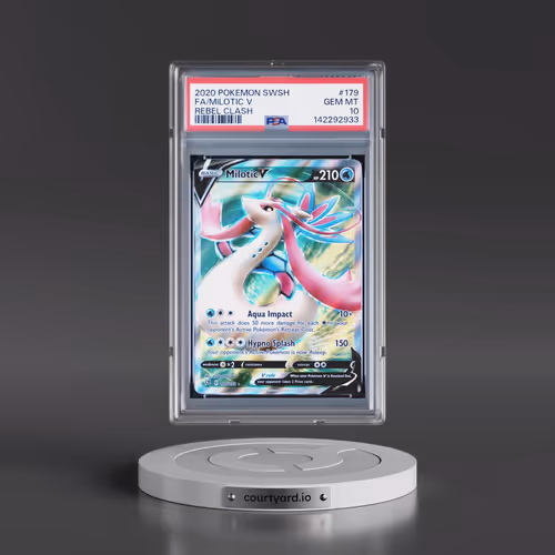 2020 Pokémon Sword & Shield Rebel Clash #179 Milotic V - Holo Full Art (PSA 10 GEM MINT)