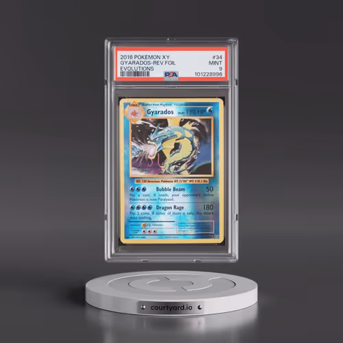 2016 Pokémon XY Evolutions #34 Gyarados - Reverse Foil (PSA 9 MINT)