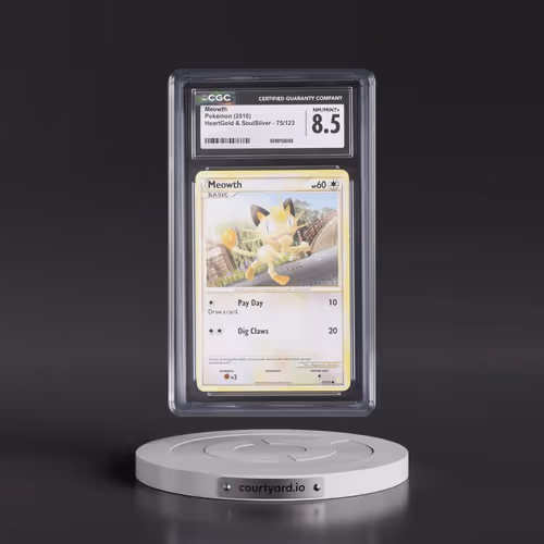 2010 HeartGold & SoulSilver #75/123 Meowth (CGC 8.5 NM-MT+)