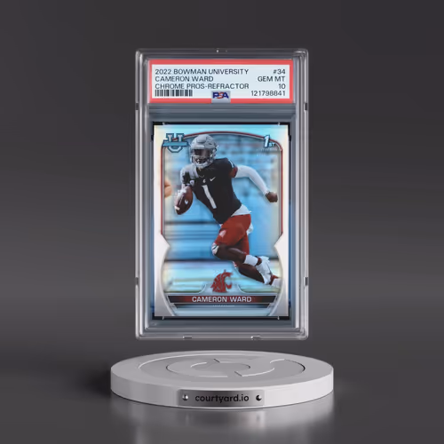 2022 Bowman University Chrome Prospects #34 Cameron Ward - Refractor (PSA 10 GEM MINT)