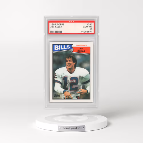 1987 Topps #362 Jim Kelly (PSA 10 GEM MINT)