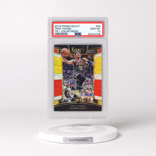 2018 Panini Select #45 Trae Young - Tri-Color Prizm (PSA 10 GEM MINT)