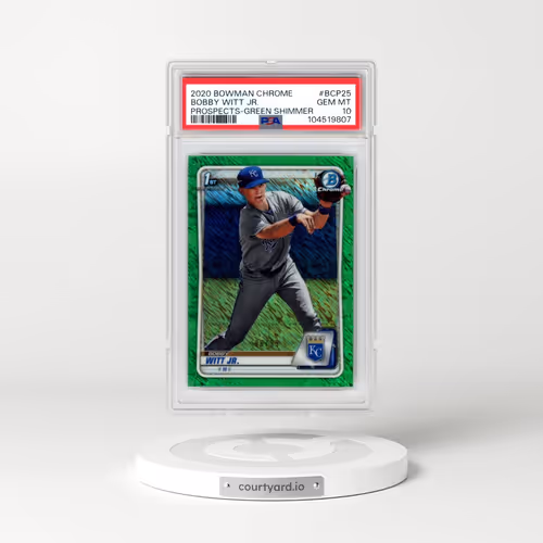 2020 Bowman Chrome Prospects #BCP25 Bobby Witt Jr. - Green Shimmer (PSA 10 GEM MINT)