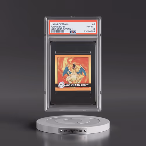 1999 Pokémon Stickers Series 1 #6 Charizard (PSA 8 NM-MT)