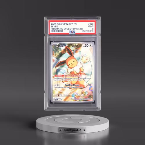 2025 Pokémon Svp EN-SV Black Star Promo #173 Eevee - Prismatic Evolutions Elite Trainer Box (PSA 9 M