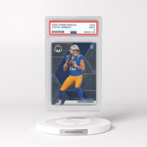 2020 Panini Mosaic #204 Justin Herbert (PSA 9 MINT)