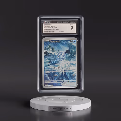 2025 Pokémon Blk EN-Black Bolt #111 Cryogonal - Illustration Rare (CGC 9 MINT)