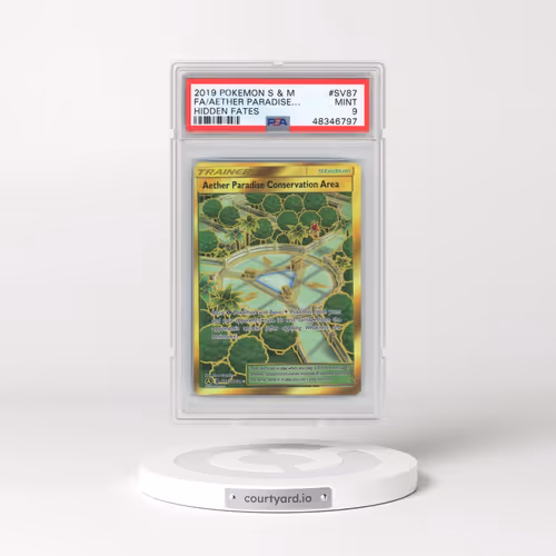 2019 Pokémon Sun & Moon Hidden Fates #SV87 Aether Paradise Conservation Area - Full Art (PSA 9 MINT)