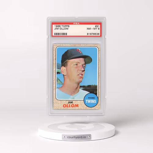 1968 Topps #91 Jim Ollom (PSA 8 NM-MT)