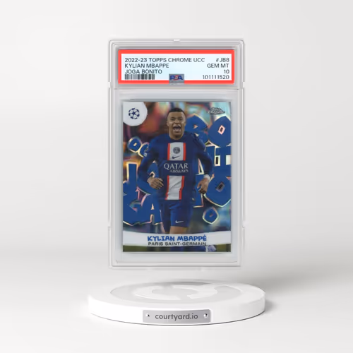 2022-23 Topps Chrome UEFA Club Competitions Joga Bonito #JB8 Kylian Mbappe (PSA 10 GEM MINT)