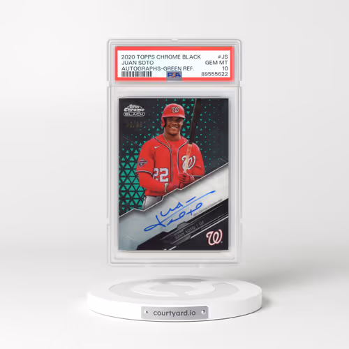 2020 Topps Chrome Black Autographs #JS Juan Soto - Green Refractor (PSA 10 GEM MINT)