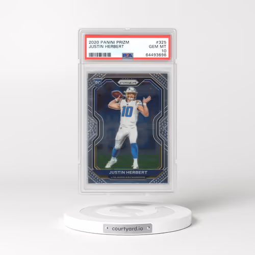 2020 Panini Prizm #325 Justin Herbert (PSA 10 GEM MINT)
