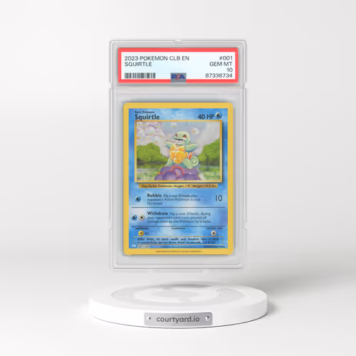 2023 Pokémon Clb-Trading Card Game Classic Blastoise & Suicune EX Deck #001 Squirtle (PSA 10 GEM MINT)