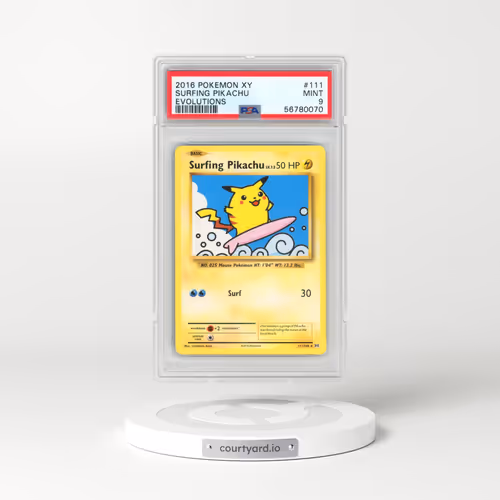 2016 Pokémon XY Evolutions #111 Surfing Pikachu (PSA 9 MINT)