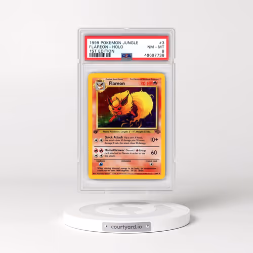 1999 Pokémon Jungle #3 Flareon - 1st Edition Holo (PSA 8 NM-MT)