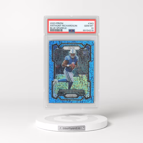 2023 Panini Prizm #343 Anthony Richardson - Blue Sparkle (PSA 10 GEM MINT)