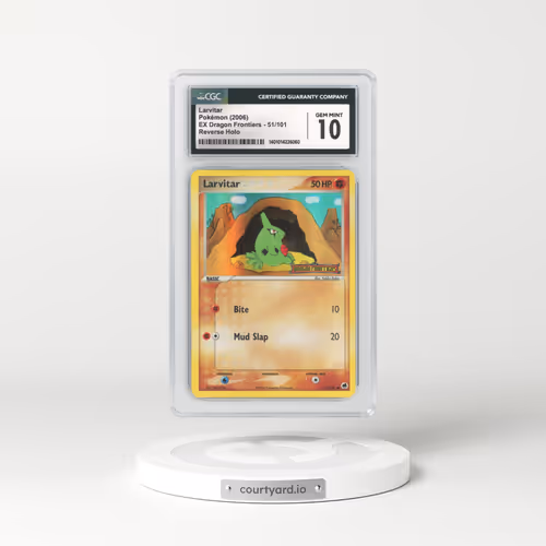 2006 EX Dragon Frontiers #51 Larvitar - Holo (CGC 10 GEM MINT)