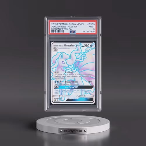 2019 Pokémon Sun & Moon Hidden Fates #SV53 Alolan Ninetales GX - Holo Full Art (PSA 9 MINT)