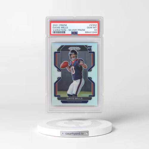 2021 Panini Prizm #V352 Davis Mills - Variation-Silver Prizm (PSA 10 GEM MINT)
