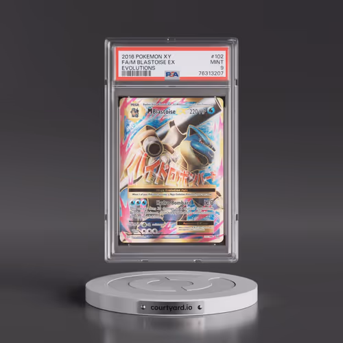 2016 Pokémon XY Evolutions #102 M Blastoise EX - Holo Full Art (PSA 9 MINT)