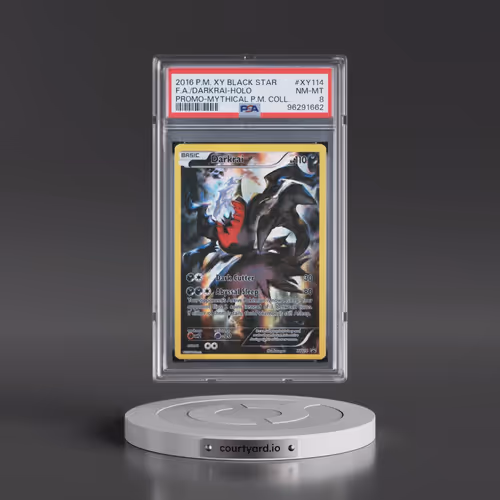 2016 Pokémon XY Black Star Promo #XY114 Darkrai - Full Art Mythical Pokemon Collection (PSA 8 NM-MT)