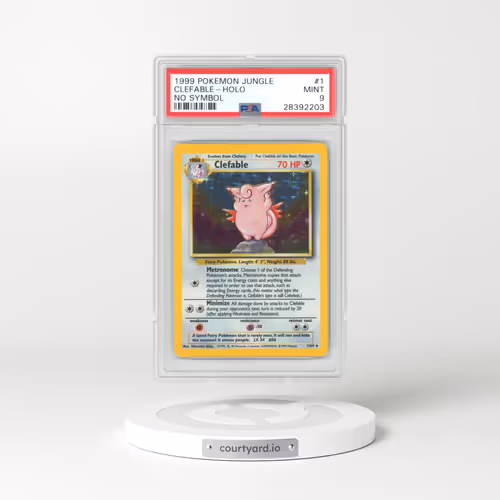 1999 Jungle #1 Clefable - Holo No Set Symbol (PSA 9 MINT)
